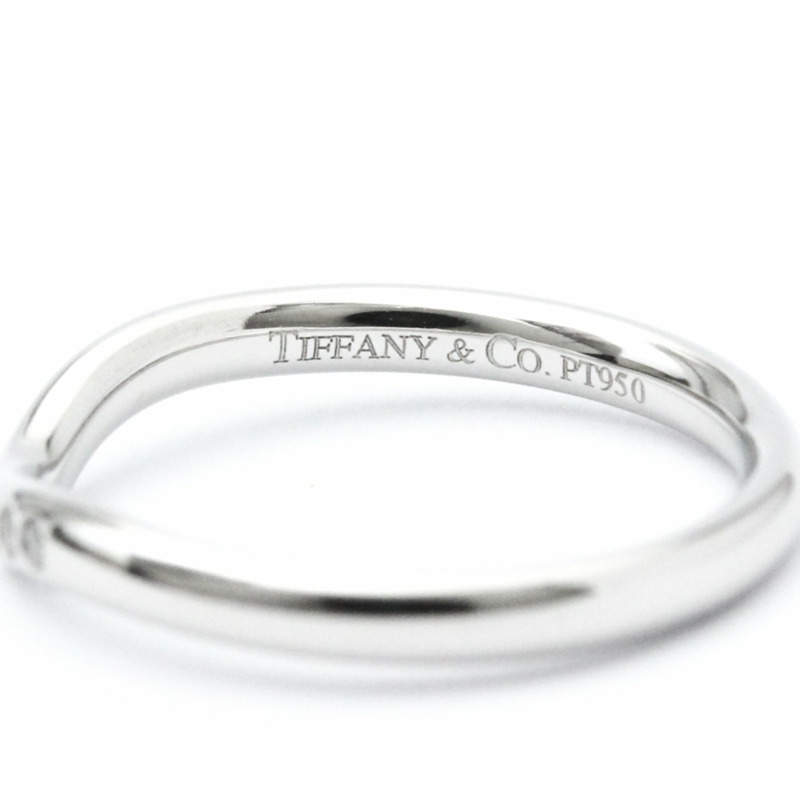 【日本直送】蒂芬妮弧形戒環鑽石戒指 鉑金時尚鑽石戒指-6