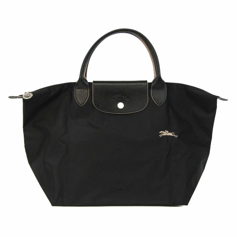 【日本直送】Longchamp Pliage Club Hand M L1623619001 女用尼龍、皮革手提包黑色-0