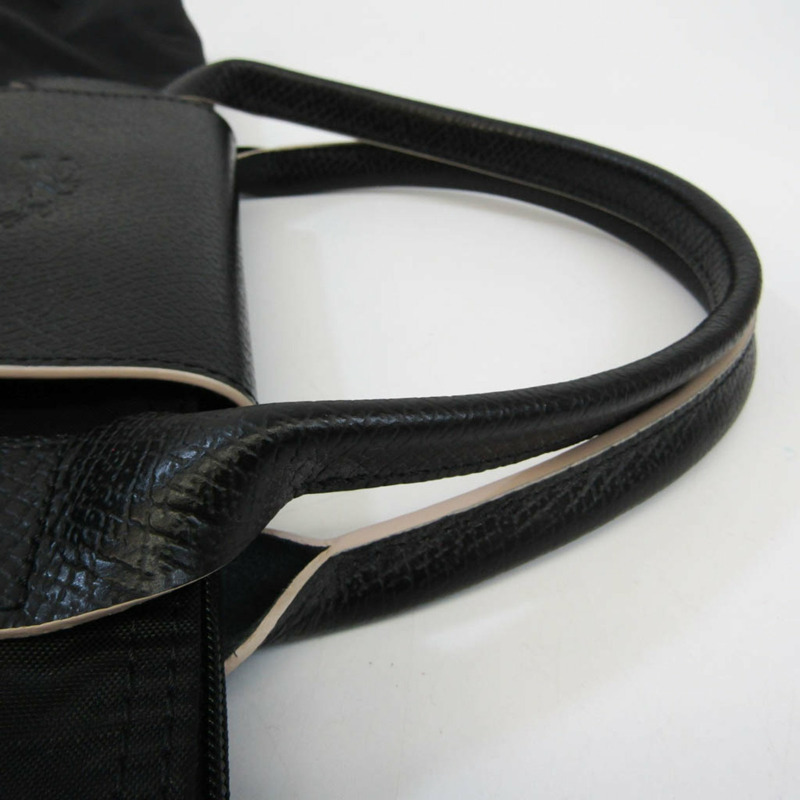 【日本直送】Longchamp Pliage Club Hand M L1623619001 女用尼龍、皮革手提包黑色-5