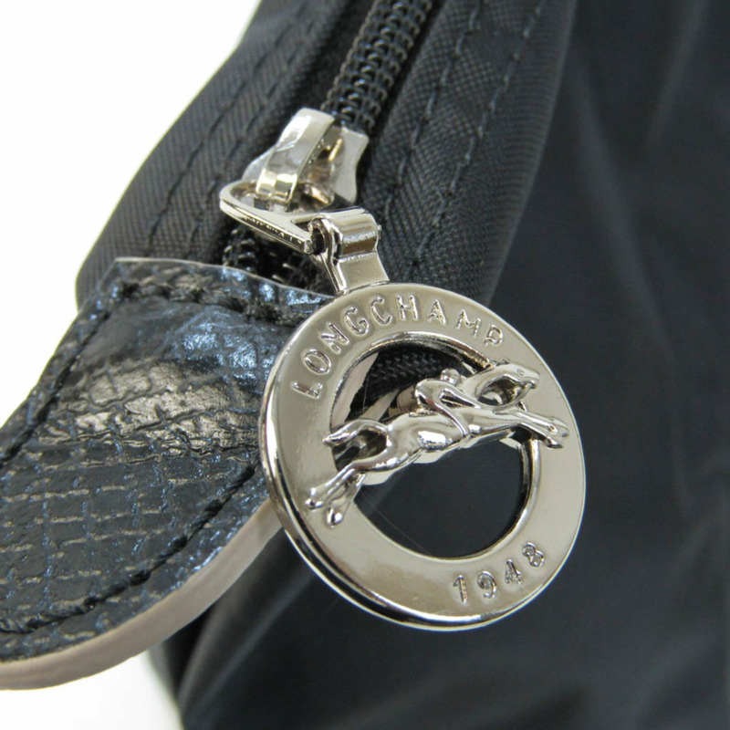 【日本直送】Longchamp Pliage Club Hand M L1623619001 女用尼龍、皮革手提包黑色-8