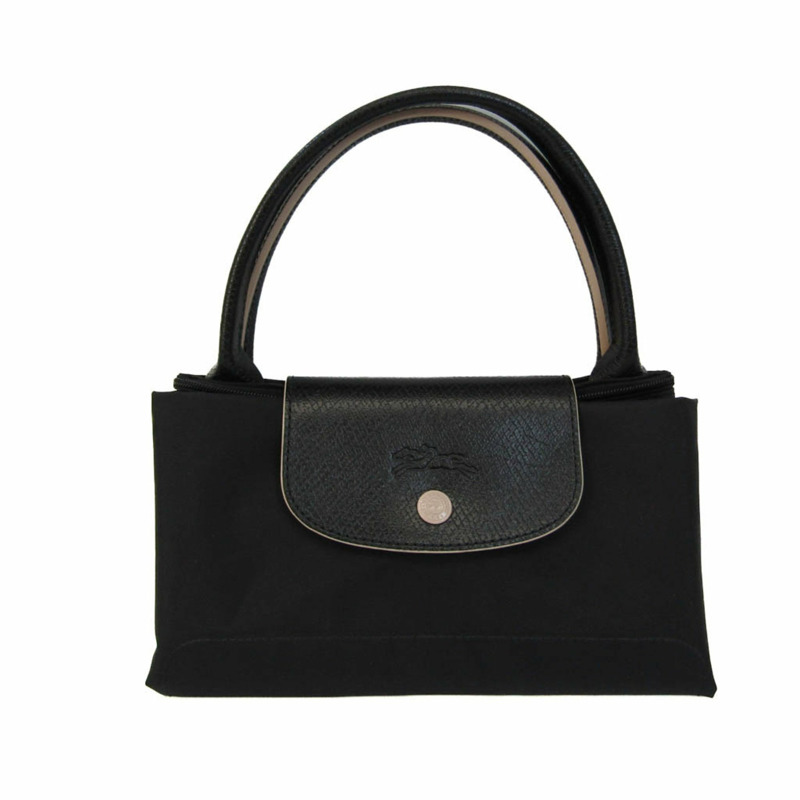 【日本直送】Longchamp Pliage Club Hand M L1623619001 女用尼龍、皮革手提包黑色-10