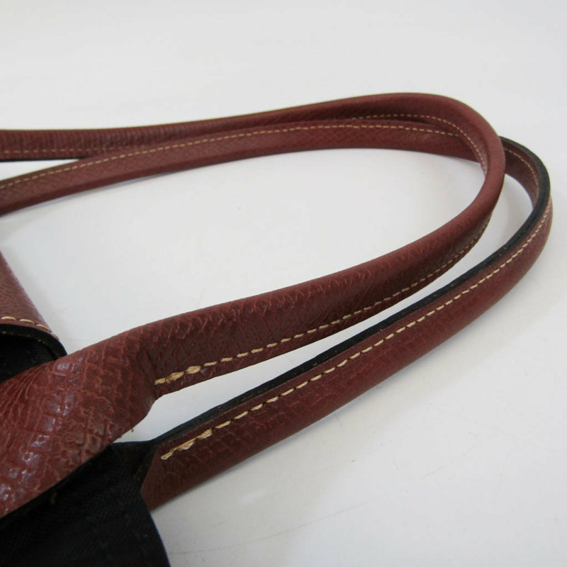 【日本直送】Longchamp Le Pliage 2605089 女式尼龍、皮革手提包 黑色、棕色-5