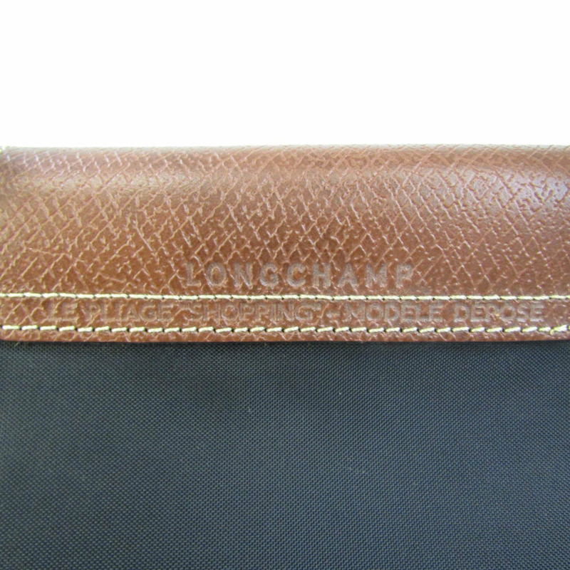 【日本直送】Longchamp Le Pliage 2605089 女式尼龍、皮革手提包 黑色、棕色-7