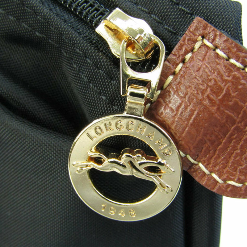 【日本直送】Longchamp Le Pliage 2605089 女式尼龍、皮革手提包 黑色、棕色-8