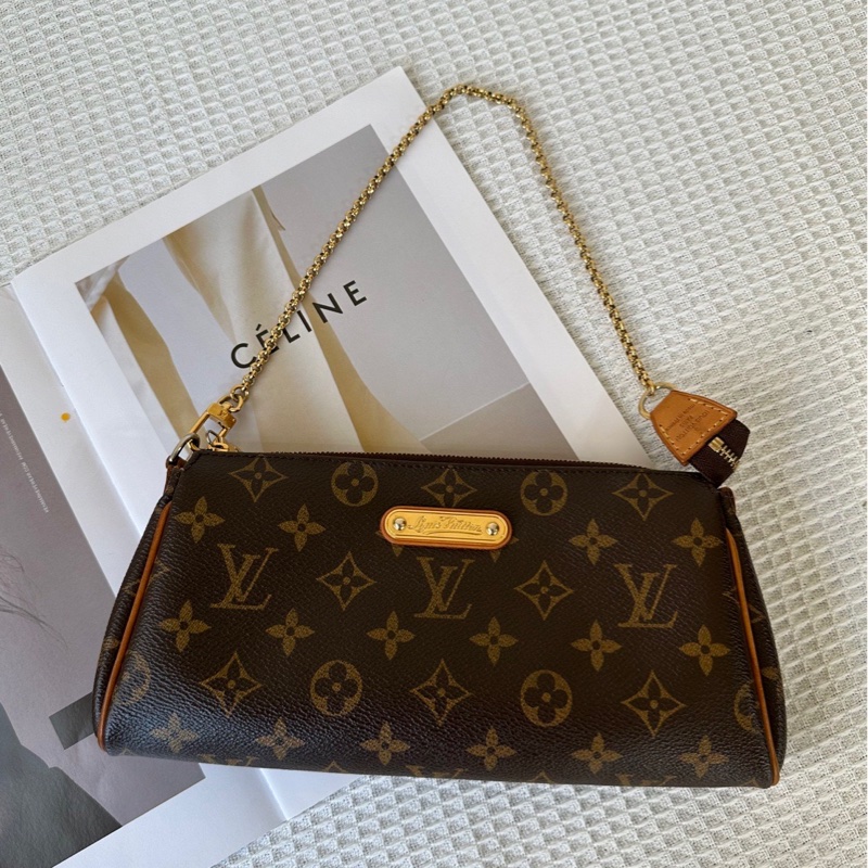 Louis Vuitton Eva LV 肩背 斜背包 附斜背帶 保證正品-0