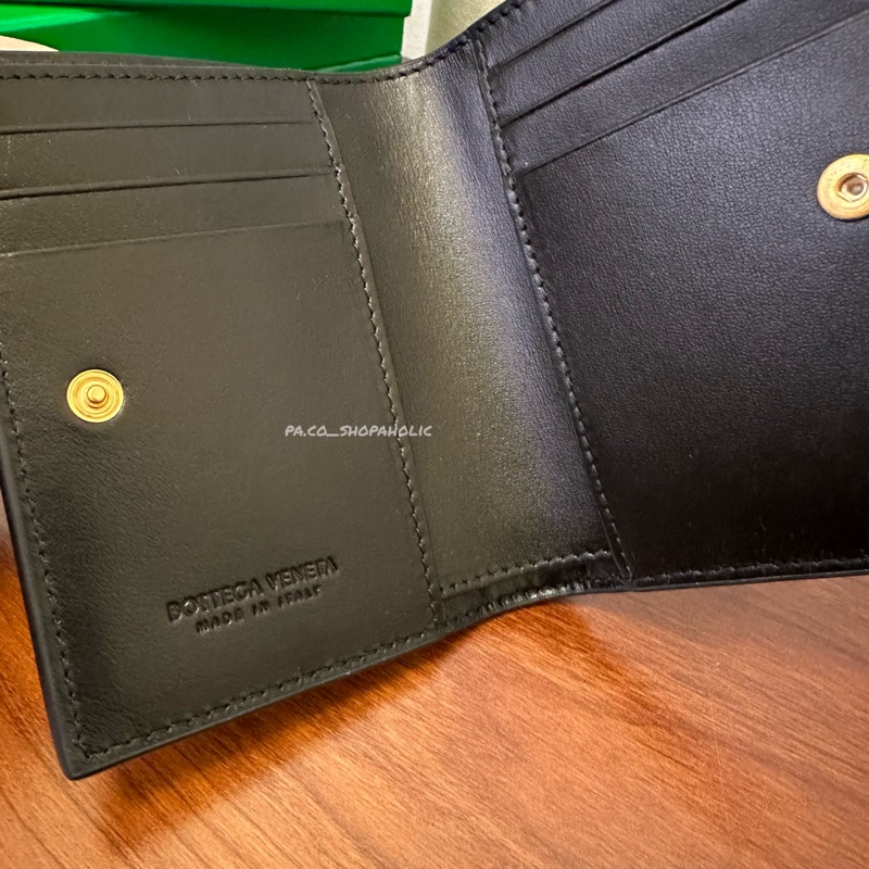 Bottega Veneta  大編織對折短夾 Small Bi-Fold Zip Wallet bv-2