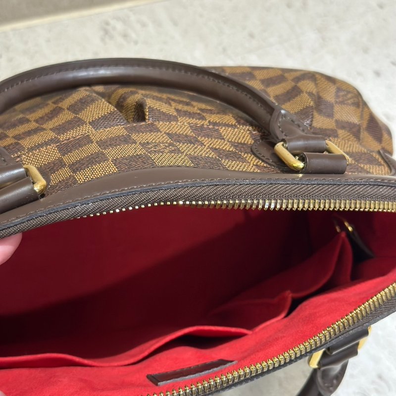 LV N51997 經典Damier 棋盤格帆布拉鍊手提/肩背包-5