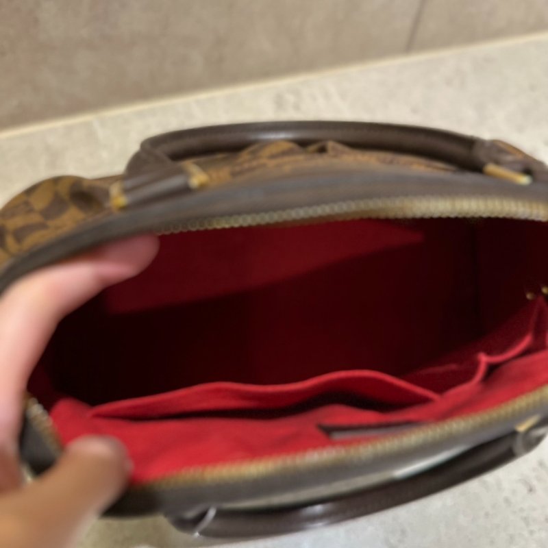 LV N51997 經典Damier 棋盤格帆布拉鍊手提/肩背包-6