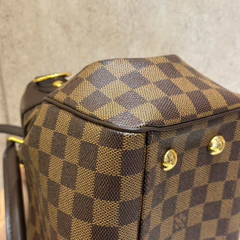 LV N51997 經典Damier 棋盤格帆布拉鍊手提/肩背包-10