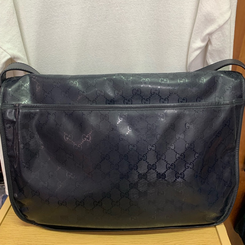Gucci 斜背包 pvc系列 郵差包 深藍色 防潑水-8