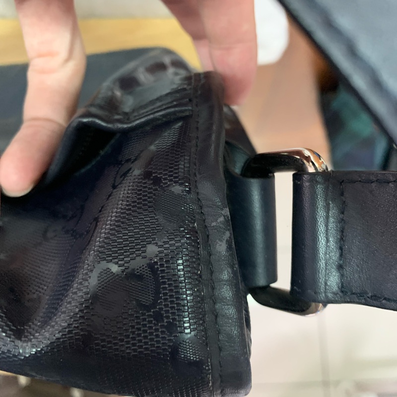 Gucci 斜背包 pvc系列 郵差包 深藍色 防潑水-12