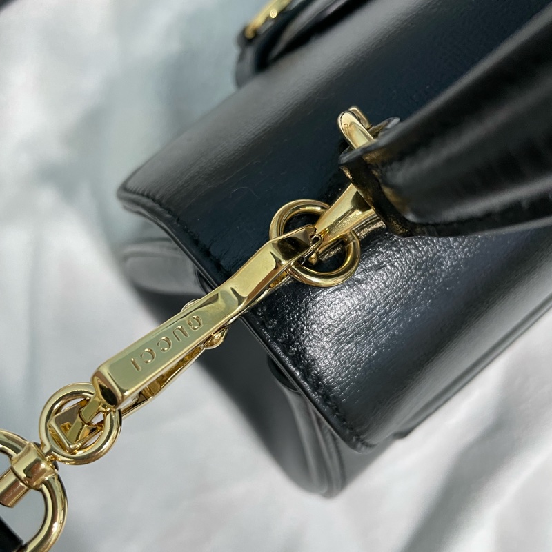 Gucci horsebit1955黑色 手提/肩背/斜背包 馬銜包 梯形包-5