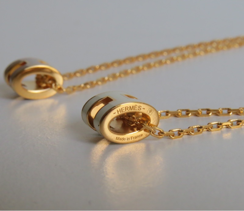 愛馬仕 mini pop h 項鍊 白金色 全新 歐洲購證-2