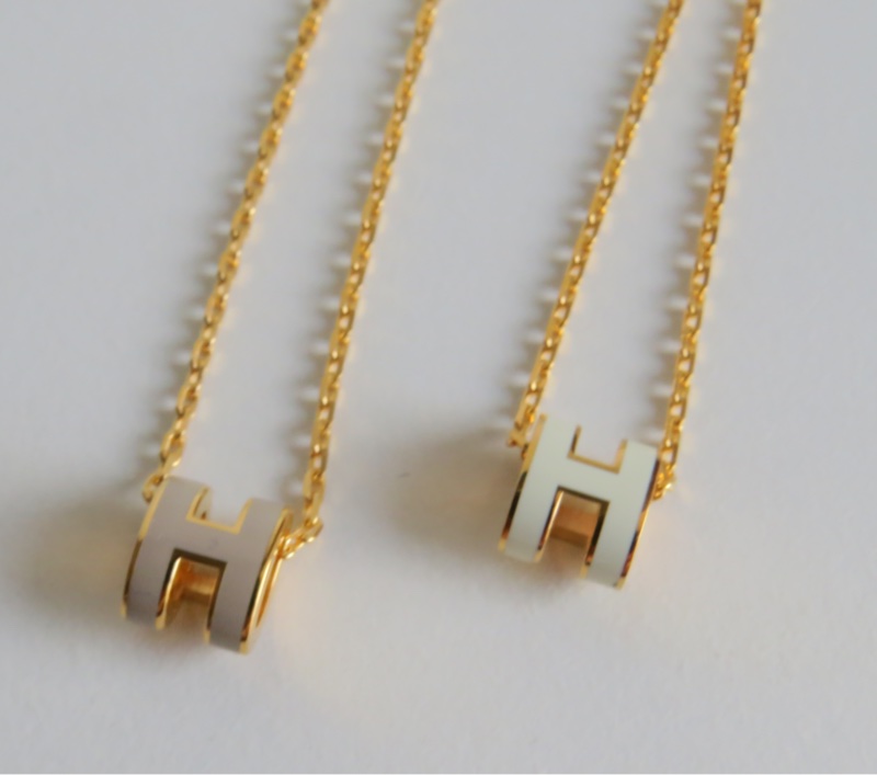 愛馬仕 mini pop h 項鍊 白金色 全新 歐洲購證-3