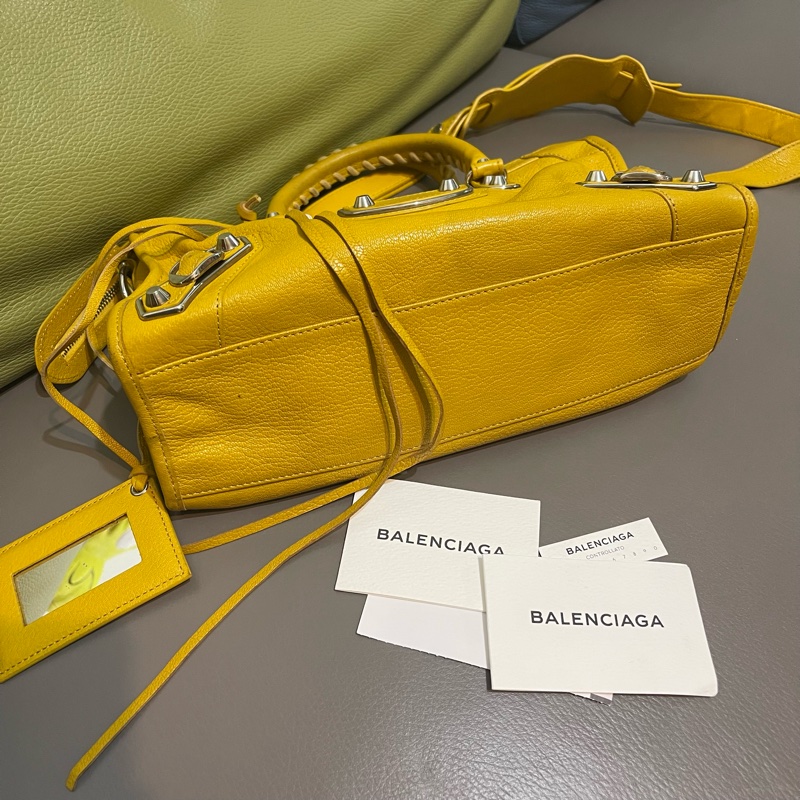 BALENCIAGA 巴黎世家 機車包 限定黃-1
