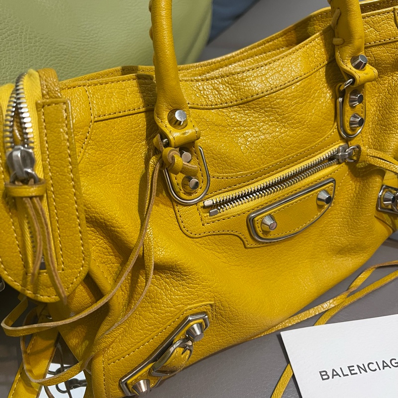 BALENCIAGA 巴黎世家 機車包 限定黃-3