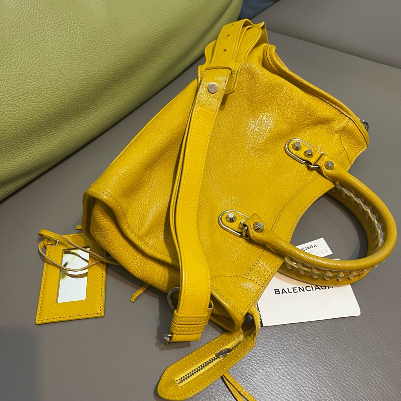 BALENCIAGA 巴黎世家 機車包 限定黃-4