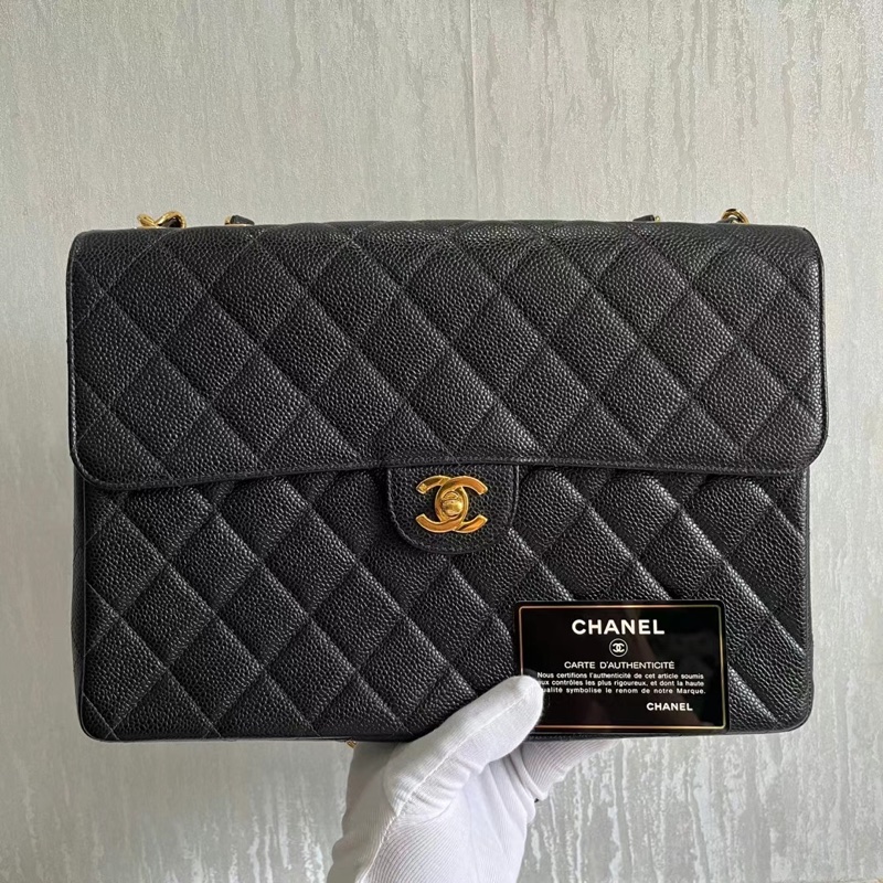 保留中 Chanel Vintage cf 荔枝皮貝嫂-0