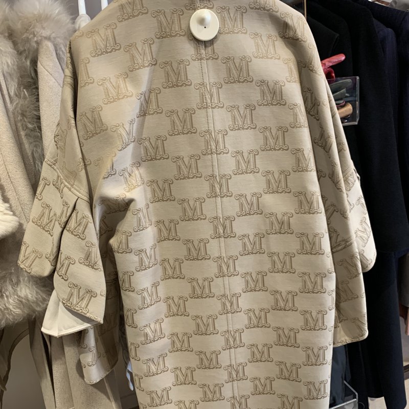 Max Mara 女款 Egemone 棉質M 字母緹花斗篷外套 S.M ( 品牌只出兩個尺寸,這個尺寸適合台灣S-L)-7