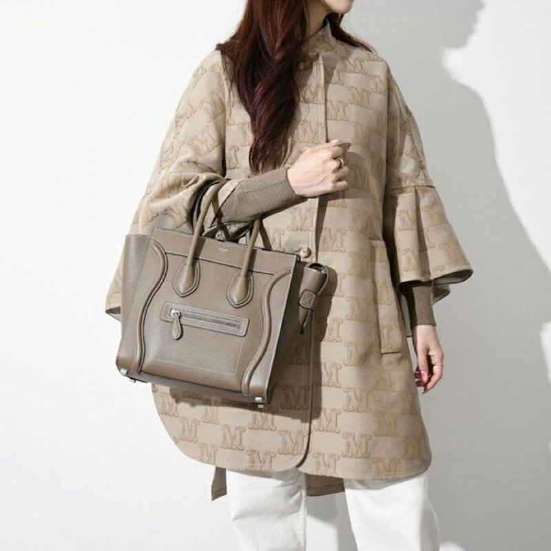 Max Mara 女款 Egemone 棉質M 字母緹花斗篷外套 S.M ( 品牌只出兩個尺寸,這個尺寸適合台灣S-L)-9