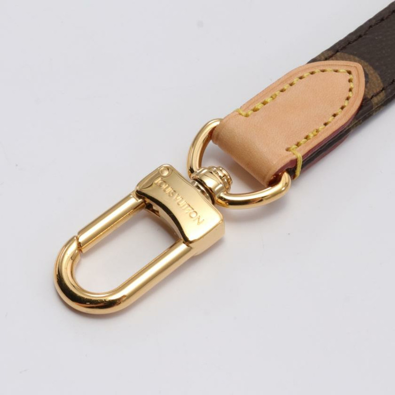 【日本直送】 LOUIS VUITTON LOUIS VUITTON 寵物牽引繩 老花 小物 PVC 真皮 深棕色 棕色-1