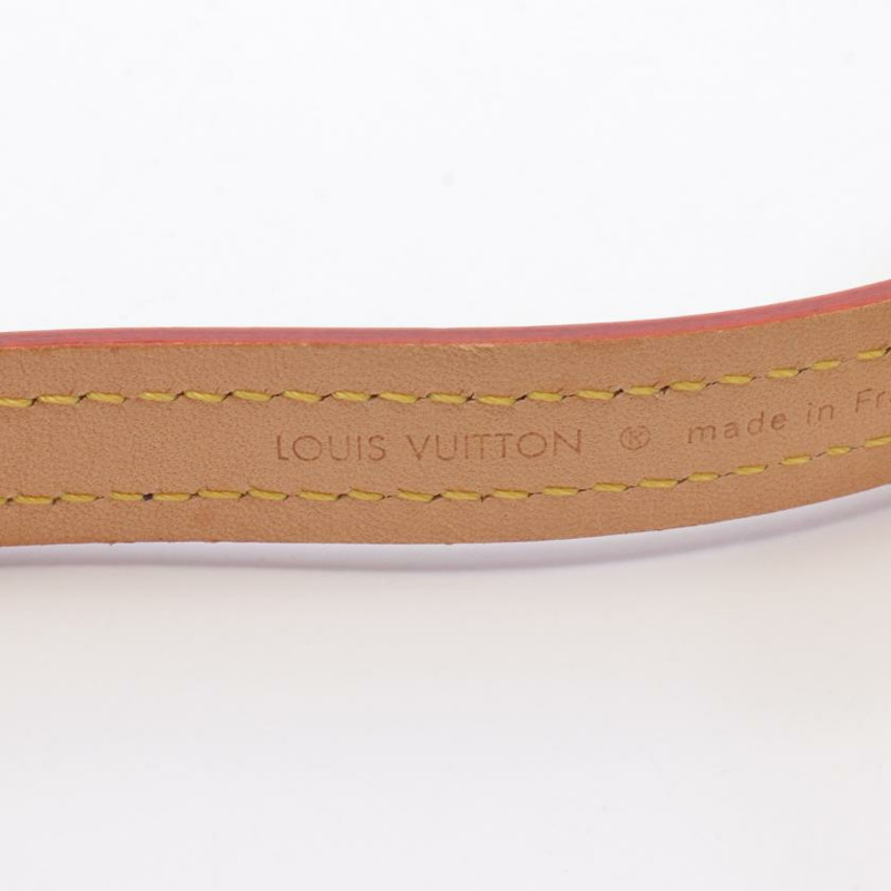 【日本直送】 LOUIS VUITTON LOUIS VUITTON 寵物牽引繩 老花 小物 PVC 真皮 深棕色 棕色-3