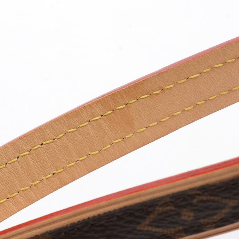 【日本直送】 LOUIS VUITTON LOUIS VUITTON 寵物牽引繩 老花 小物 PVC 真皮 深棕色 棕色-4