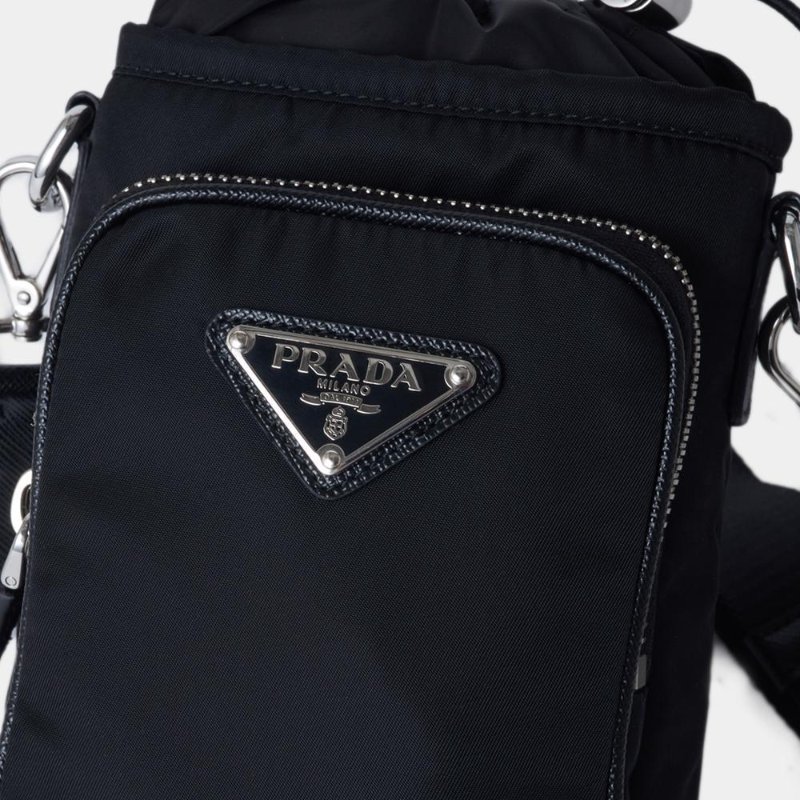 Prada 2ZH155 再生尼龍手機套/手機包 黑色-2