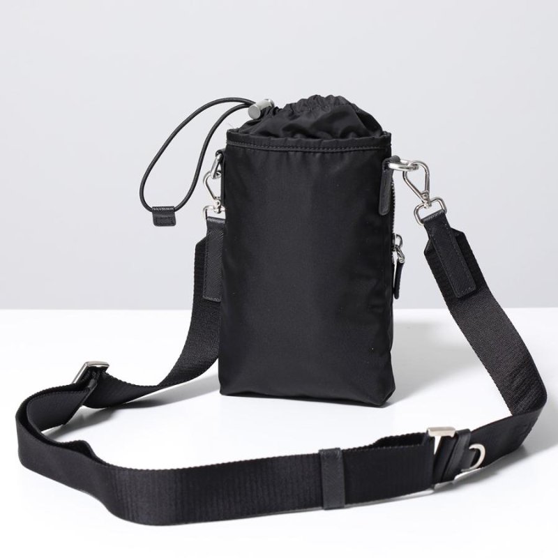 Prada 2ZH155 再生尼龍手機套/手機包 黑色-9