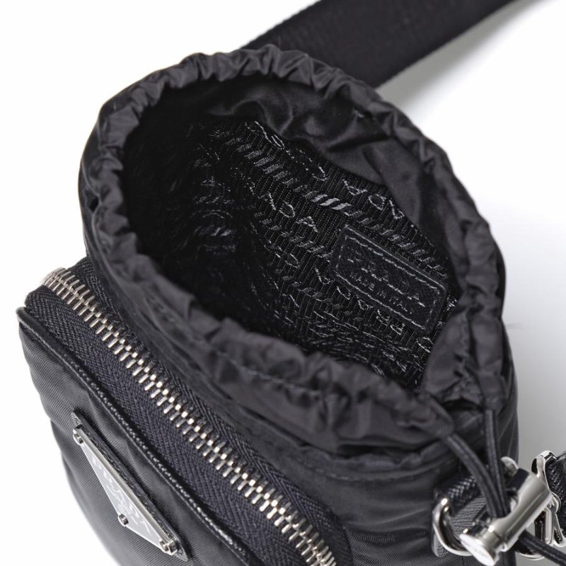 Prada 2ZH155 再生尼龍手機套/手機包 黑色-11