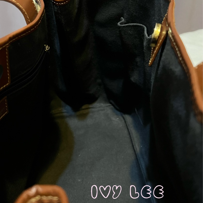 Burberry Haymarket 經典格紋馬圖 托特包 咖啡邊 大容量手提包 二手精品-5