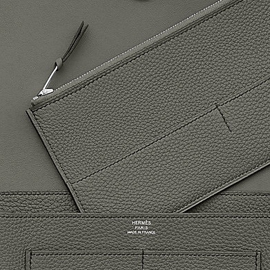 ｜愛馬仕｜經典 DOGON DUO 多用途錢包｜積雨雲灰-3