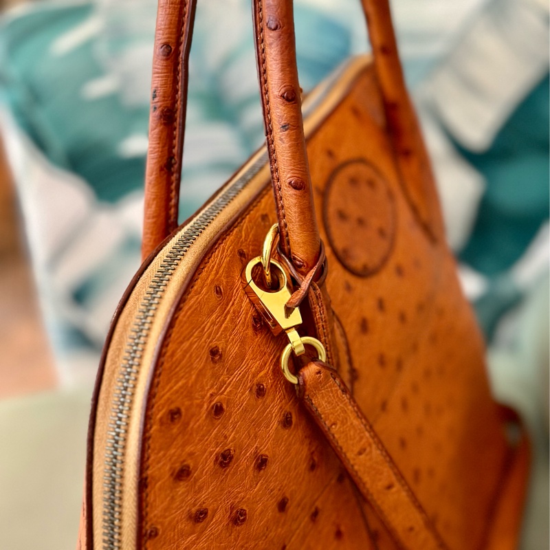 🔥下殺不用十萬🔥 Hermes 金棕鴕鳥皮bolide 35 稀有皮革 Cognac 愛馬仕 💓-12