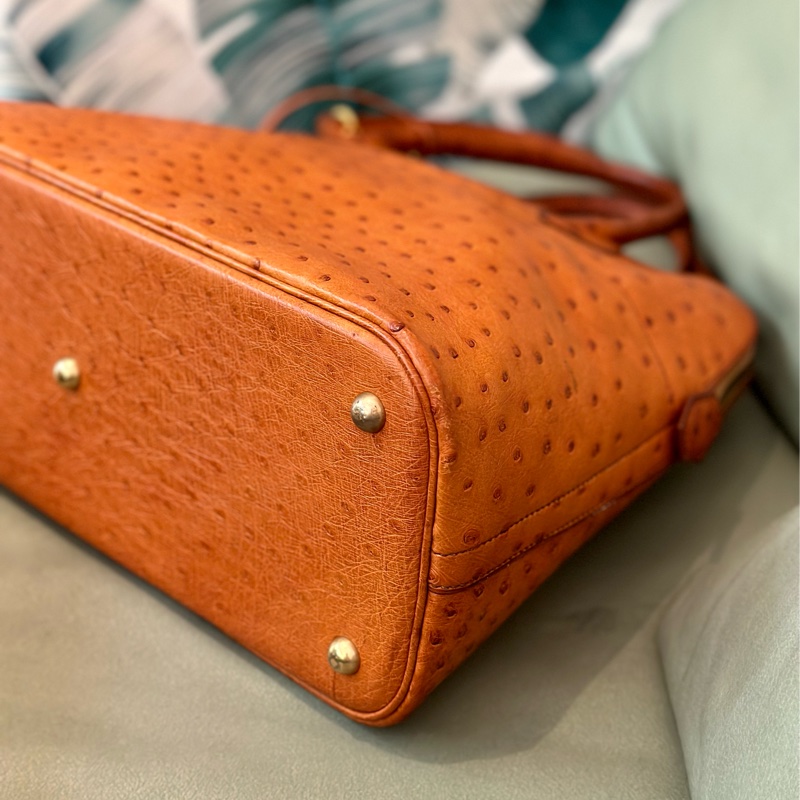 🔥下殺不用十萬🔥 Hermes 金棕鴕鳥皮bolide 35 稀有皮革 Cognac 愛馬仕 💓-20
