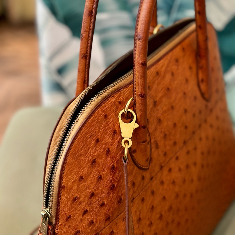 🔥下殺不用十萬🔥 Hermes 金棕鴕鳥皮bolide 35 稀有皮革 Cognac 愛馬仕 💓-23