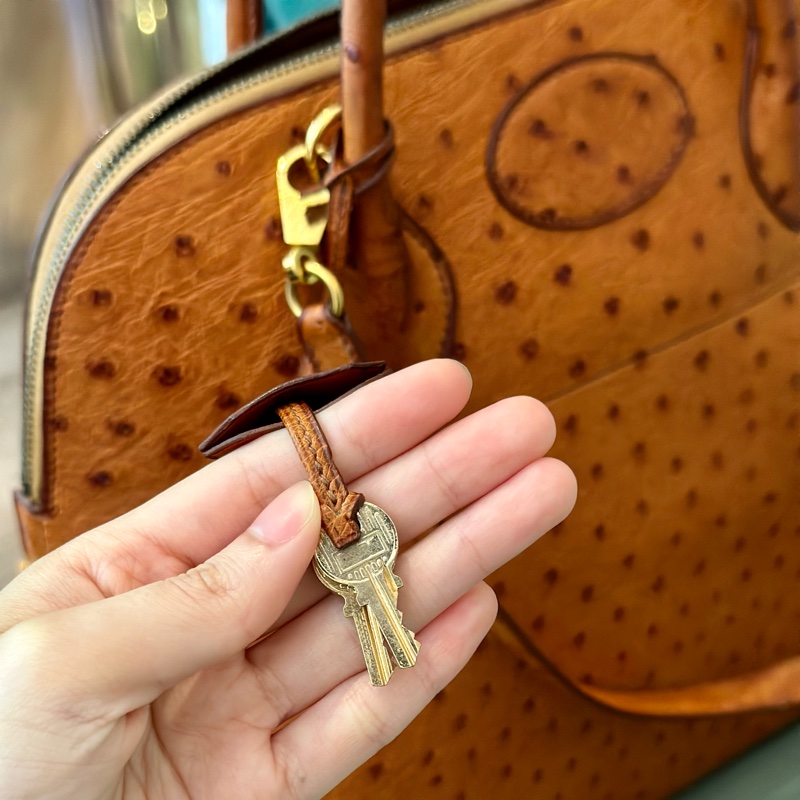 🔥下殺不用十萬🔥 Hermes 金棕鴕鳥皮bolide 35 稀有皮革 Cognac 愛馬仕 💓-28