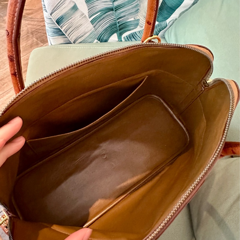 🔥下殺不用十萬🔥 Hermes 金棕鴕鳥皮bolide 35 稀有皮革 Cognac 愛馬仕 💓-38