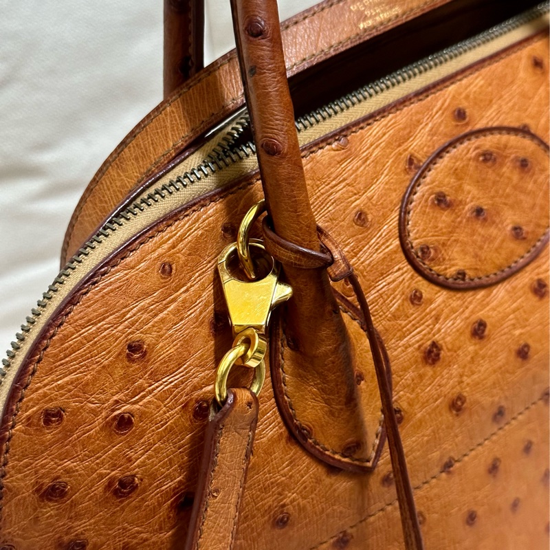 🔥下殺不用十萬🔥 Hermes 金棕鴕鳥皮bolide 35 稀有皮革 Cognac 愛馬仕 💓-46
