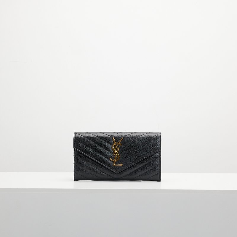 Ysl 信封長夾/黑金-0