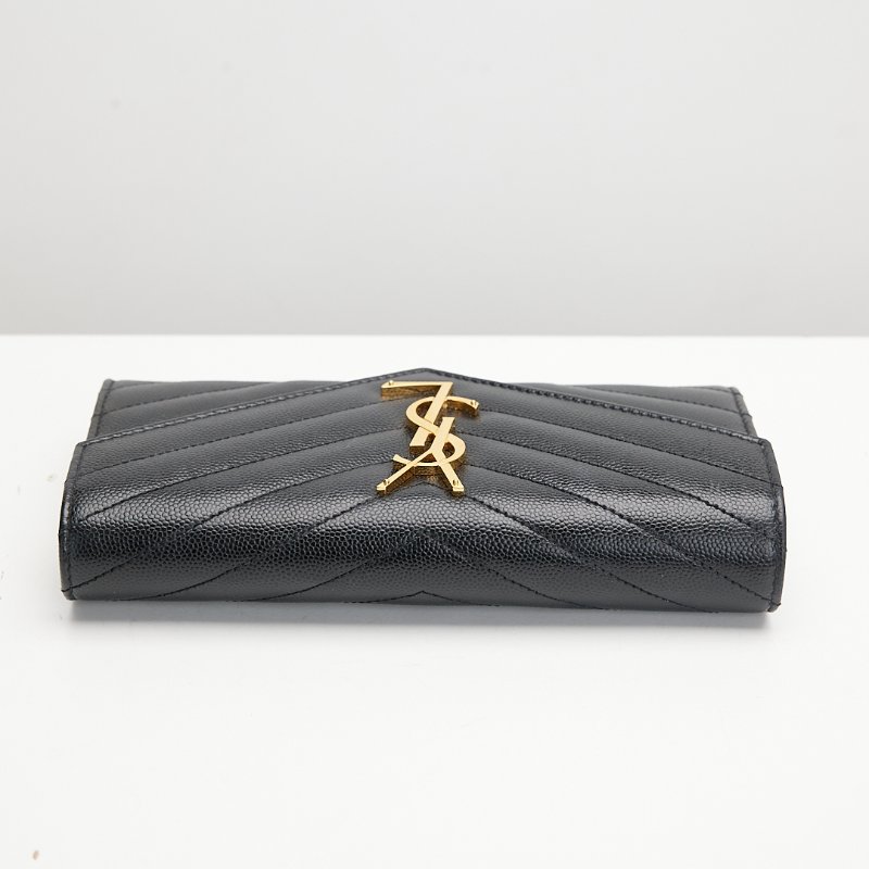 Ysl 信封長夾/黑金-12