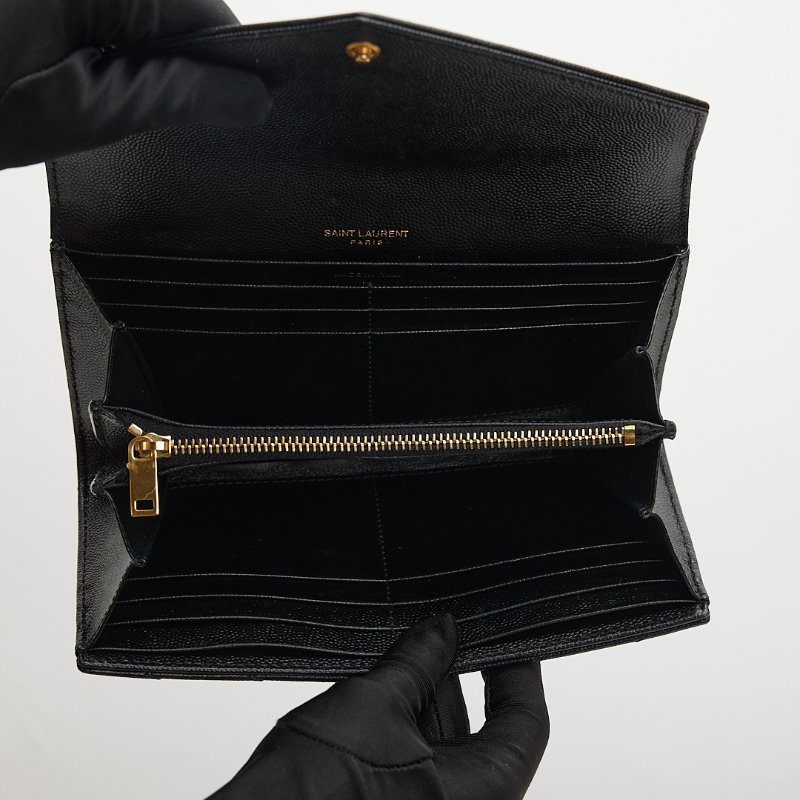 Ysl 信封長夾/黑金-18