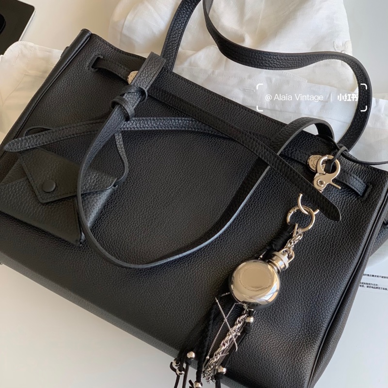 HERMES 愛馬仕 類花園包 herbag 黑銀通勤包-13