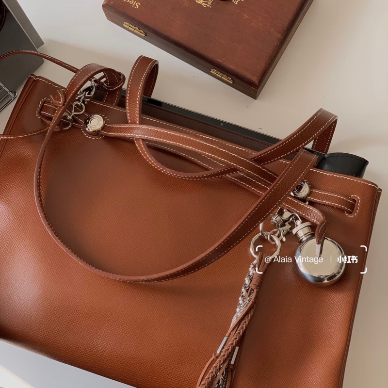 HERMES 愛馬仕 類花園包 herbag 黑銀通勤包-17