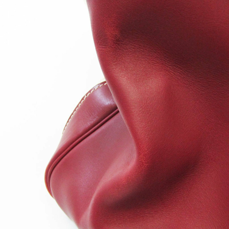 【日本直送】Hermes Drag Voyage 男士,女士 Crinoline,Gulliver 皮革波士頓包米色,Rouge H-6