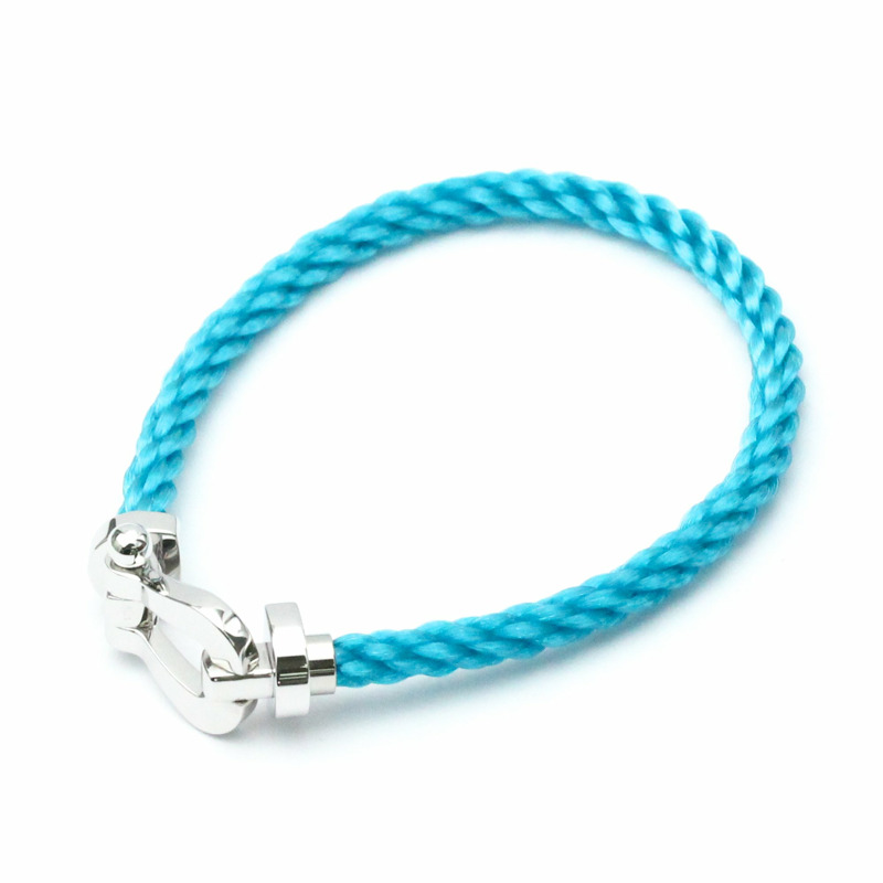 【日本直送】Fred Force 10 大不銹鋼、白金 (18K) 無石吊飾手鍊銀色-0