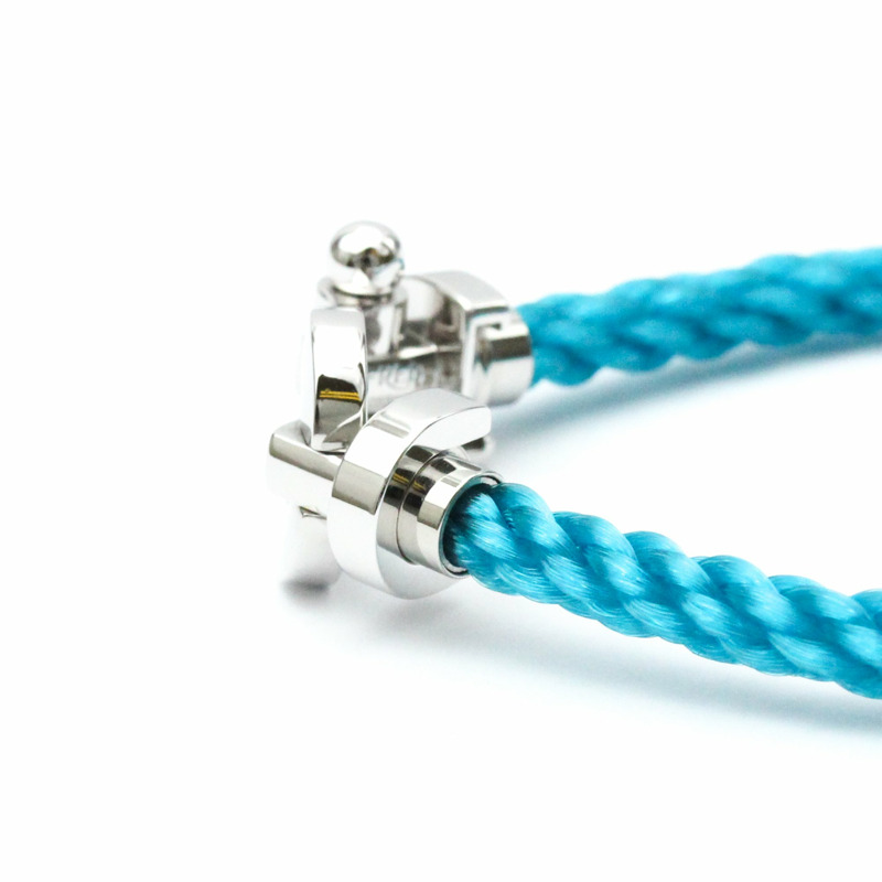 【日本直送】Fred Force 10 大不銹鋼、白金 (18K) 無石吊飾手鍊銀色-1