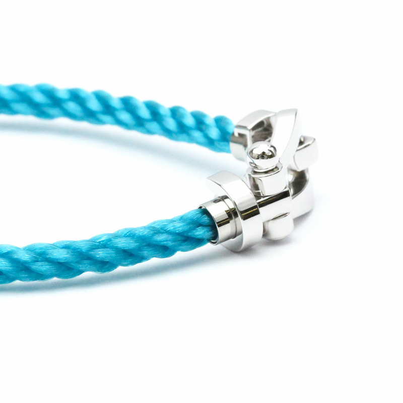 【日本直送】Fred Force 10 大不銹鋼、白金 (18K) 無石吊飾手鍊銀色-3