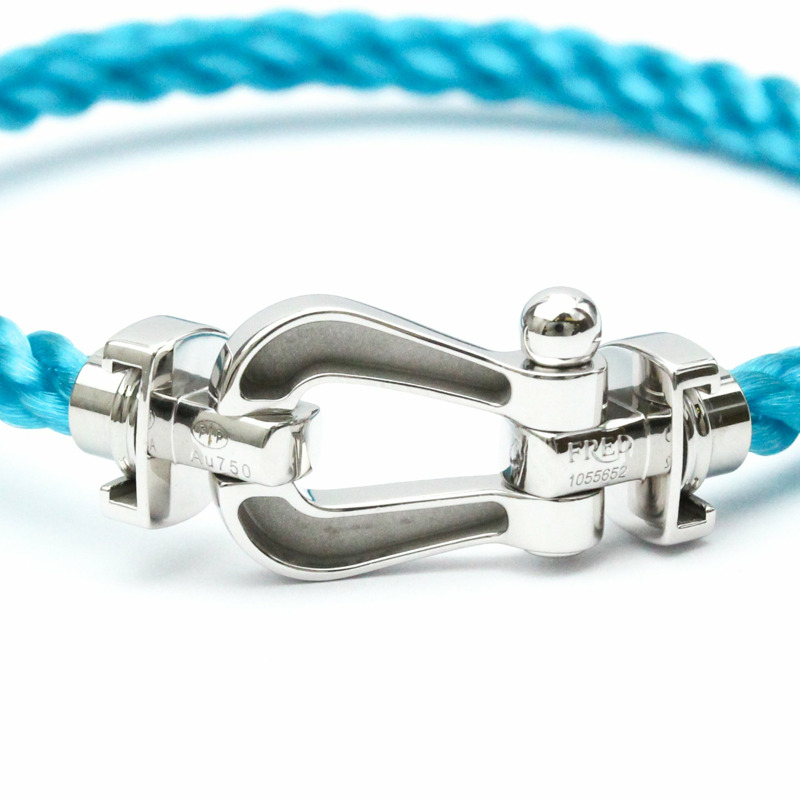 【日本直送】Fred Force 10 大不銹鋼、白金 (18K) 無石吊飾手鍊銀色-4