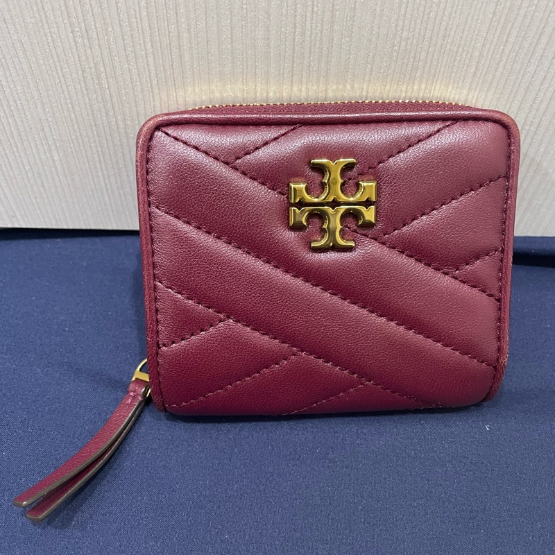 Tory Burch 酒紅色短夾-0