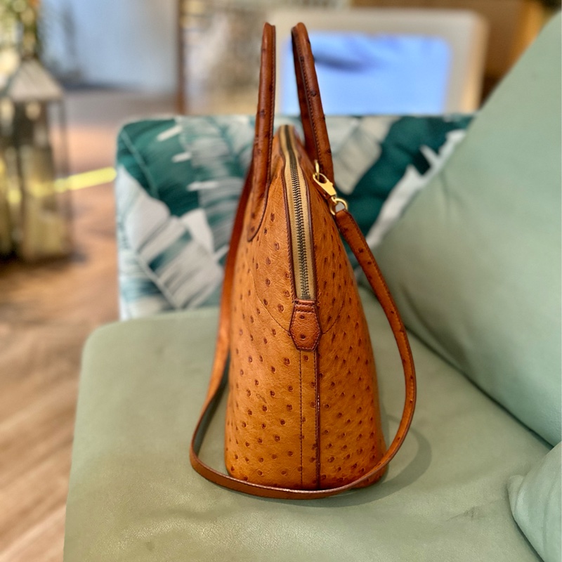 🔥秒殺價比手速🔥 Hermes 金棕鴕鳥皮bolide 35 稀有皮革 Cognac 愛馬仕 💓-4